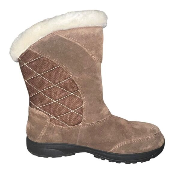 Columbia Womens Ice Maiden Slip Pull-On Boots Chestnut Brown 9.5M EUC - Picture 1 of 10